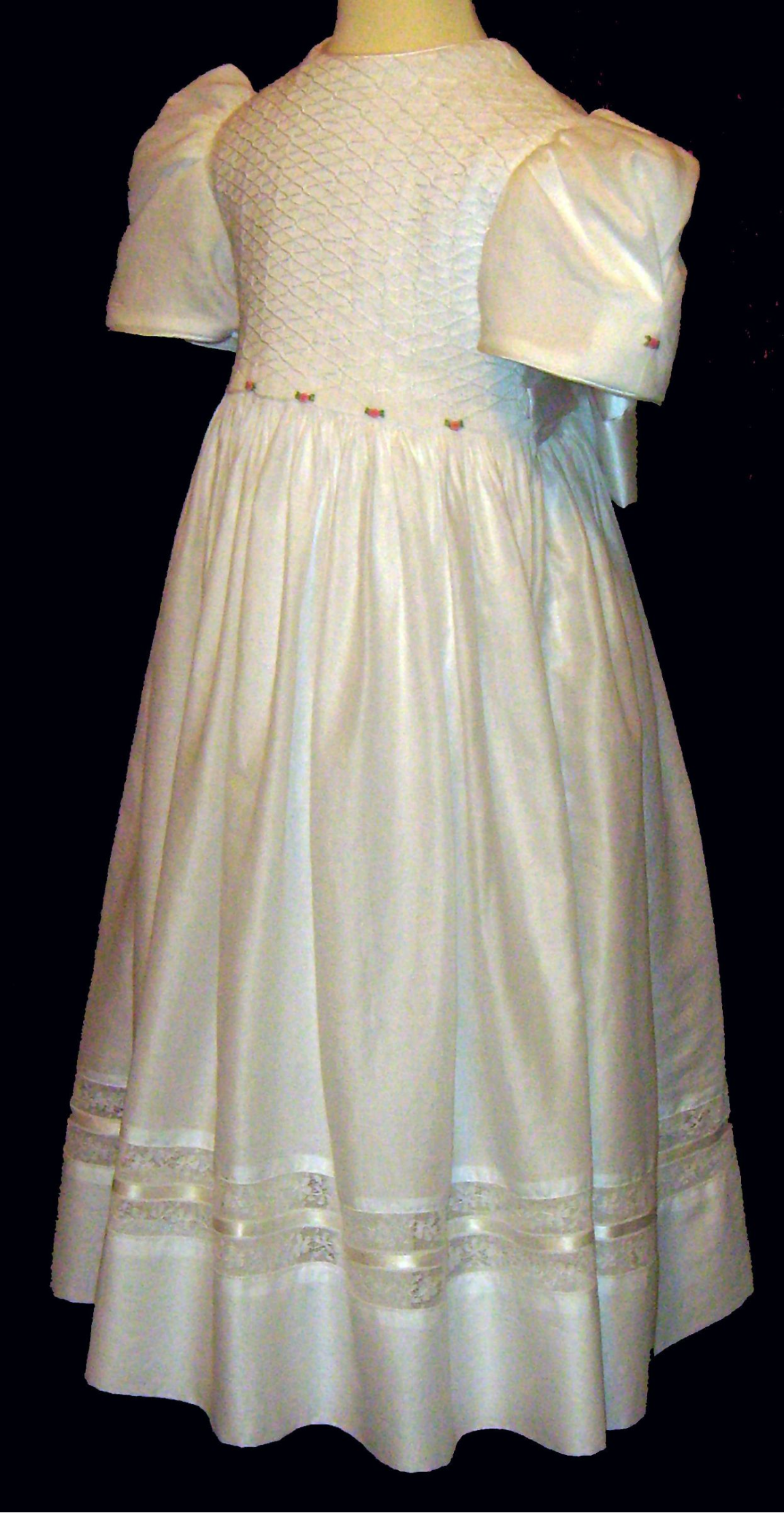 Hand Smocked Dress – First Eucharist (formerly Communion)– Chloe _ FREE Shipping Sz 6 to 10