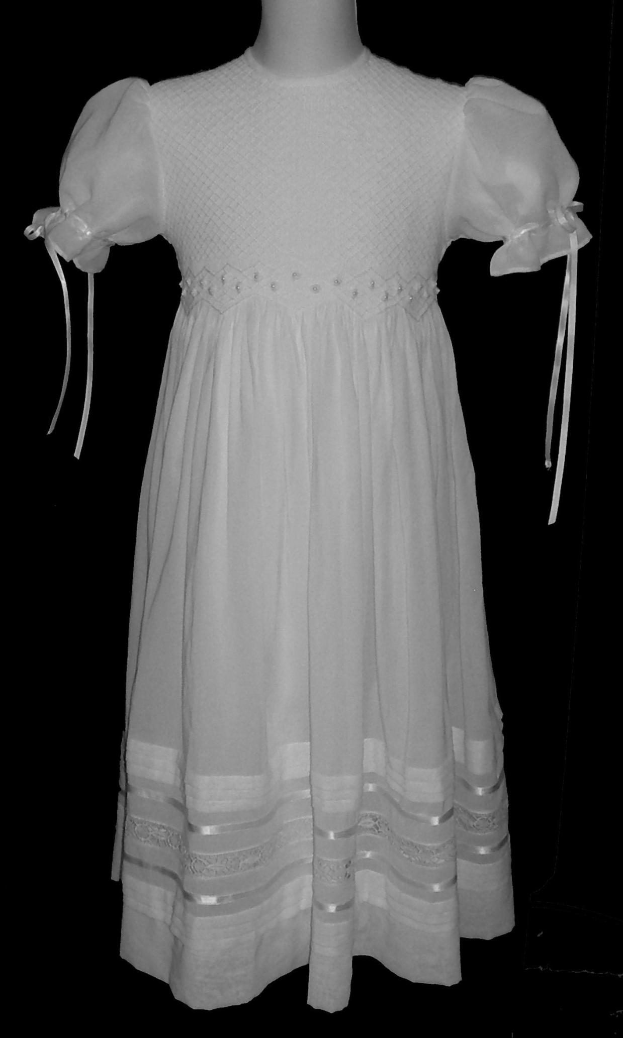 Hand Smocked Dress - Flower Girl Dress - Lucero _ FREE Shipping Sz 4 to 16