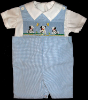 Dalmatians Boys Blue Shortall - Romper - Shirt - Set FREE Shipping