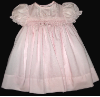 Hand Smocked with fine pintucks, lace, bows and roses, Dress - Sarah_ FREE Shipping Sz 3M to 18M