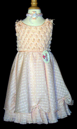 Pleated Dress - Peach - FREE Shipping size 4 SOLD OUT