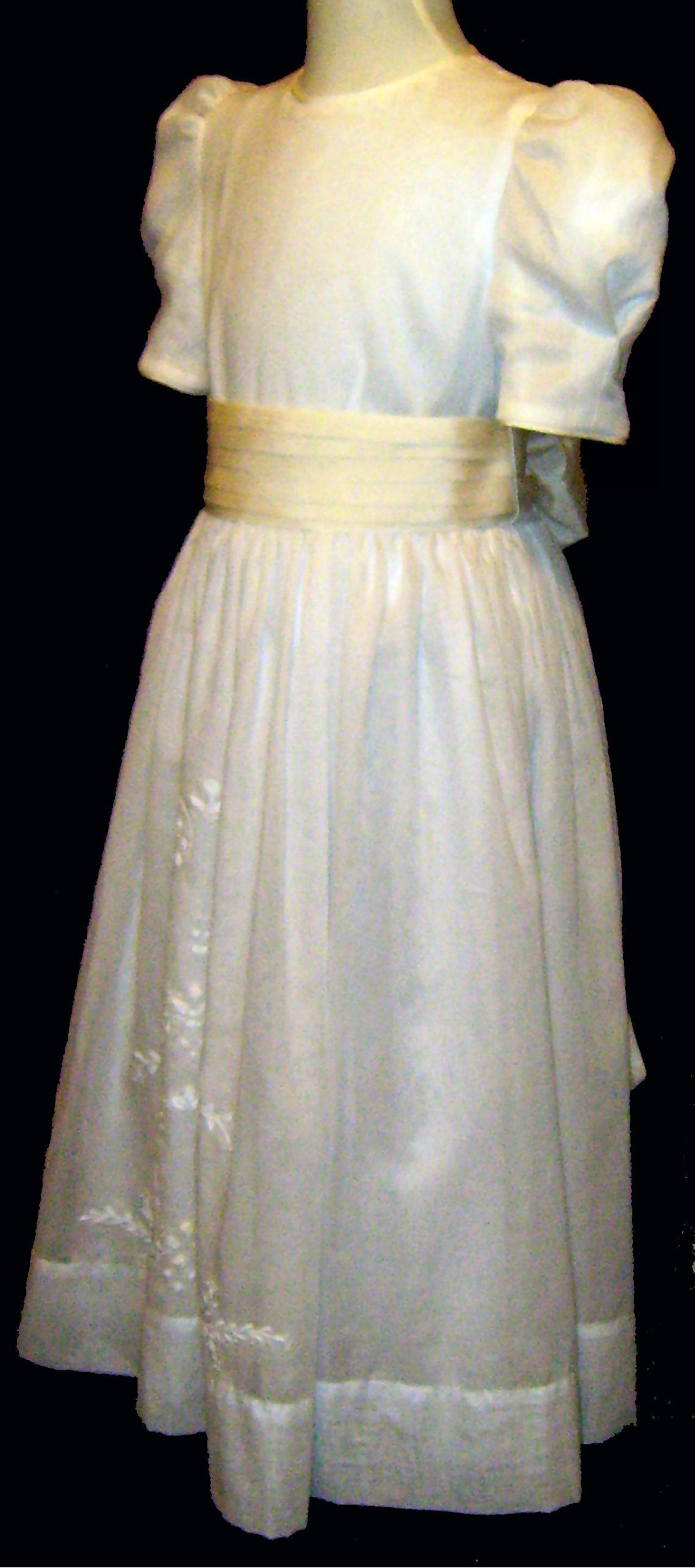First Eucharist (formerly Communion) Dress - Hand Embroidered Dress - Laki _ FREE Shipping Sz 8