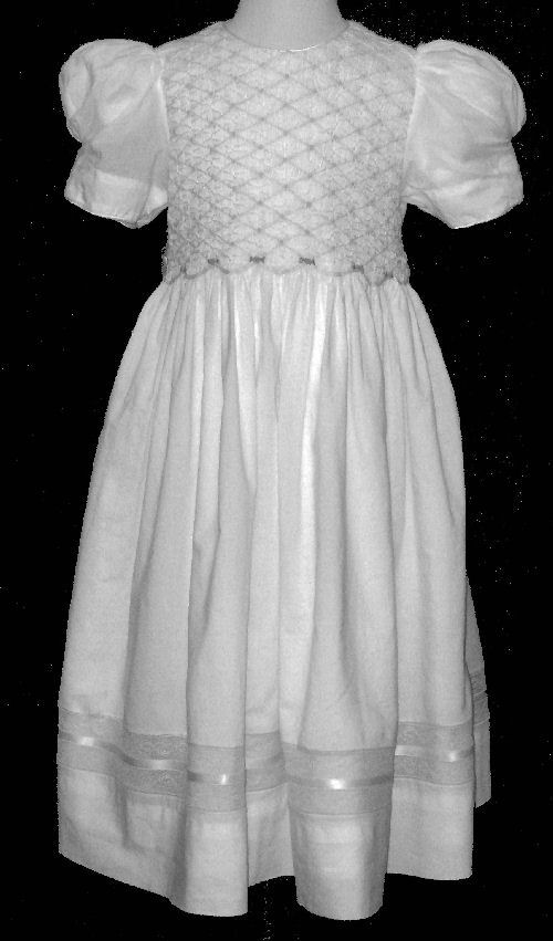 Hand Smocked Dress – First Eucharist (formerly Communion)– Darise _ FREE Shipping Sz 6 to 10