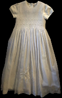 Hand Smocked Dress- First Eucharist (formerly Communion) - Machine Embroidered Chalise _Marisa _ FREE Shipping Sz 6 to 10
