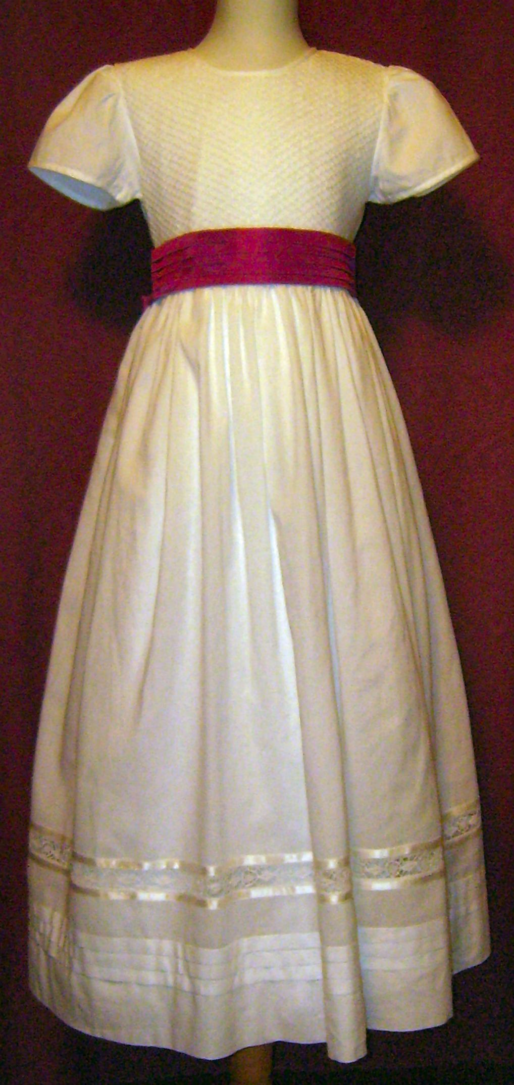 Hand Smocked Dress - Flower Girl Dress - Edith _ FREE Shipping Sz 4 to 16