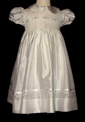 Hand Smocked Dress - Flower Girl Dress - Paula _ FREE Shipping Sz 4 to 10