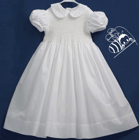 Hand Smocked Dress - First Eucharist (formerly Communion) - Gretchen_ FREE Shipping Sz 6 to 10