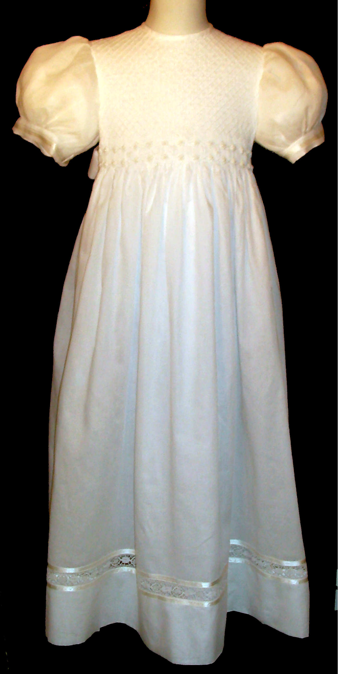 Hand Smocked Dress- First Eucharist (formerly Communion)  - MR _ FREE Shipping Sz 6 to 12