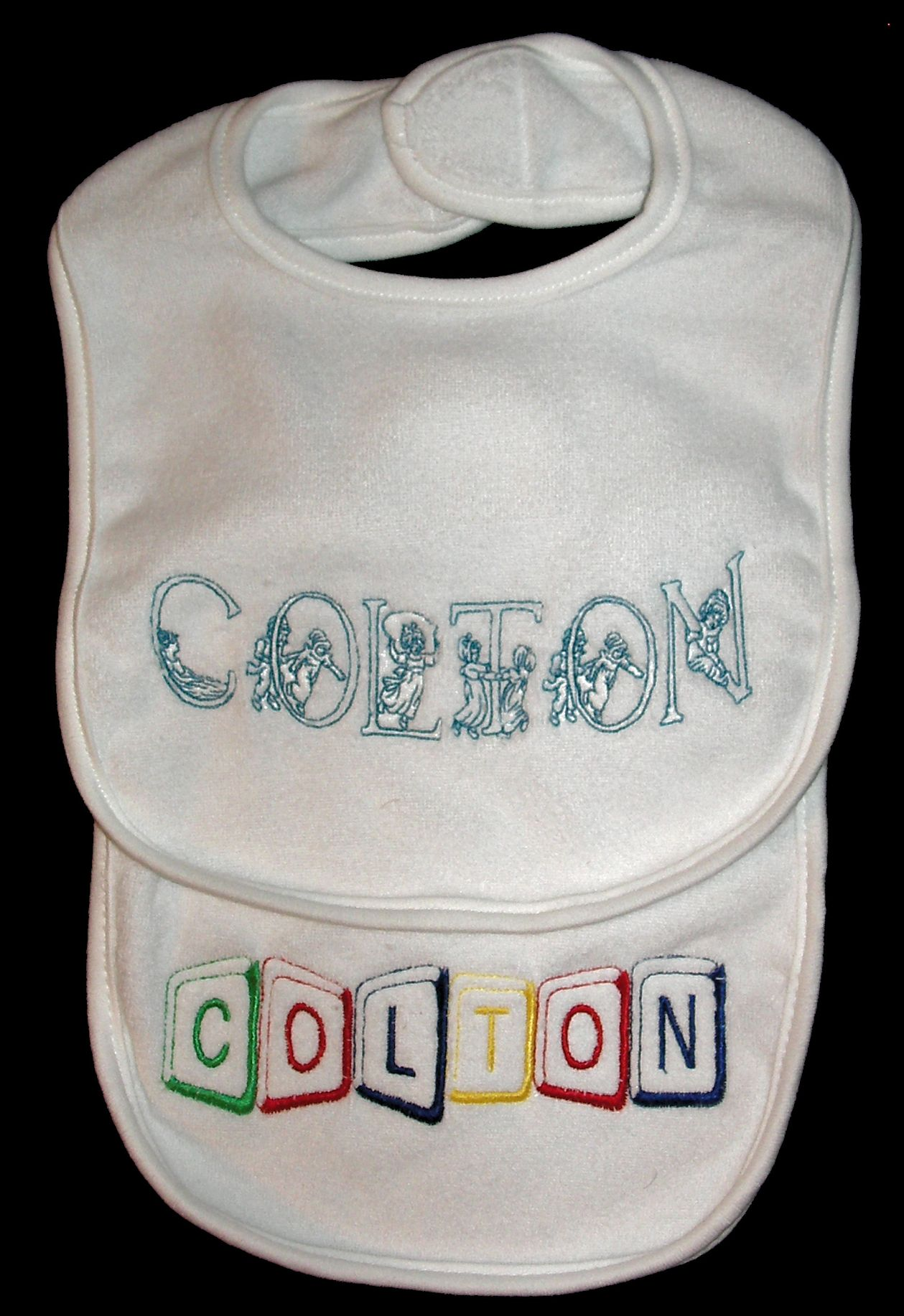 Machine Embroidered _ Baby's Bib _ Colton
