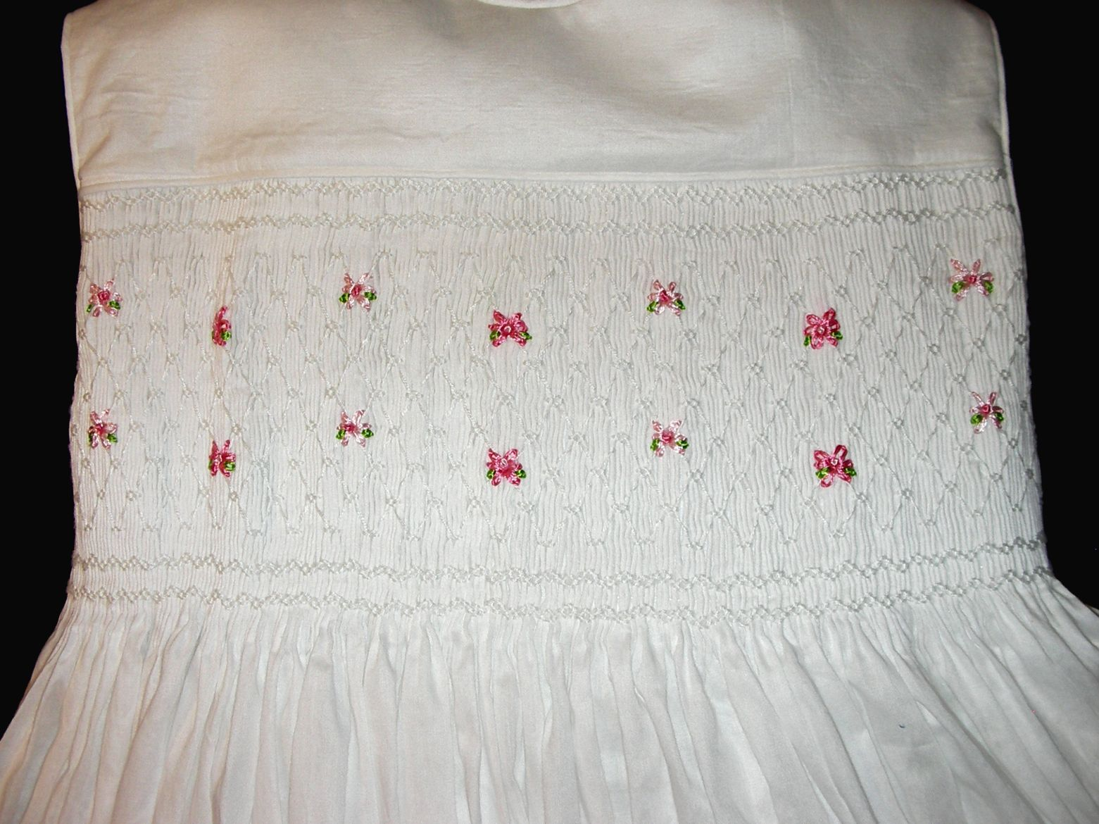 Hand Smocked Dress - Flower Girl Dress - Judith _ FREE Shipping Sz 4 to 10