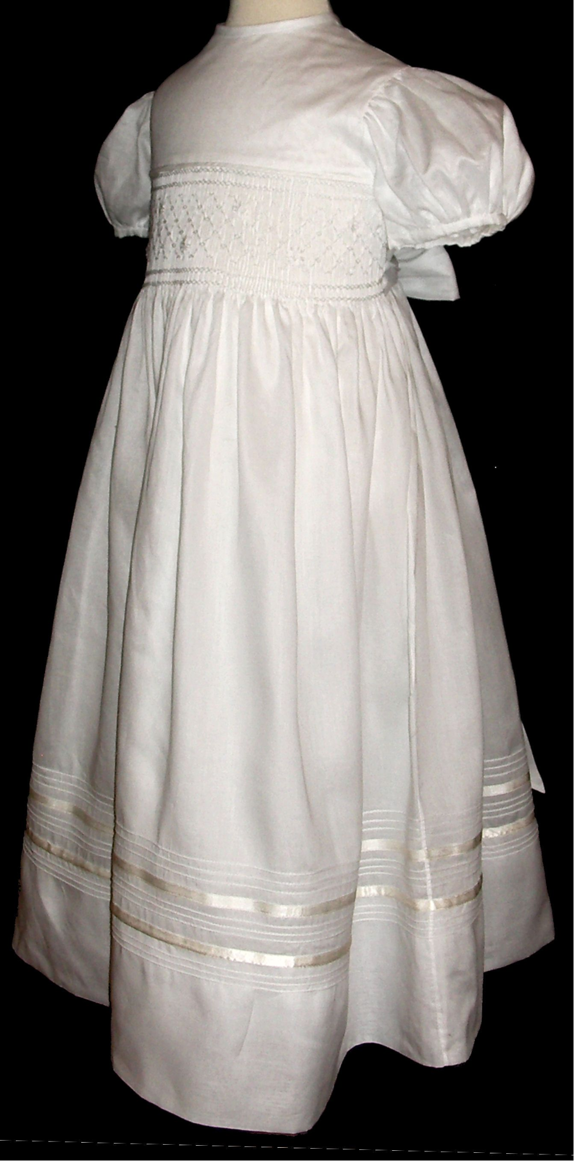 Hand Smocked Dress- First Eucharist (formerly Communion)  Aura _ FREE Shipping Sz 6 to 10