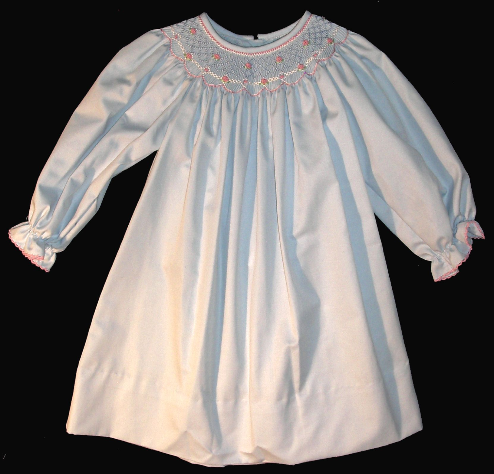 Bishop Blue Hand smocked dress - Eloise _ FREE Shipping Sz 12M to 8Y