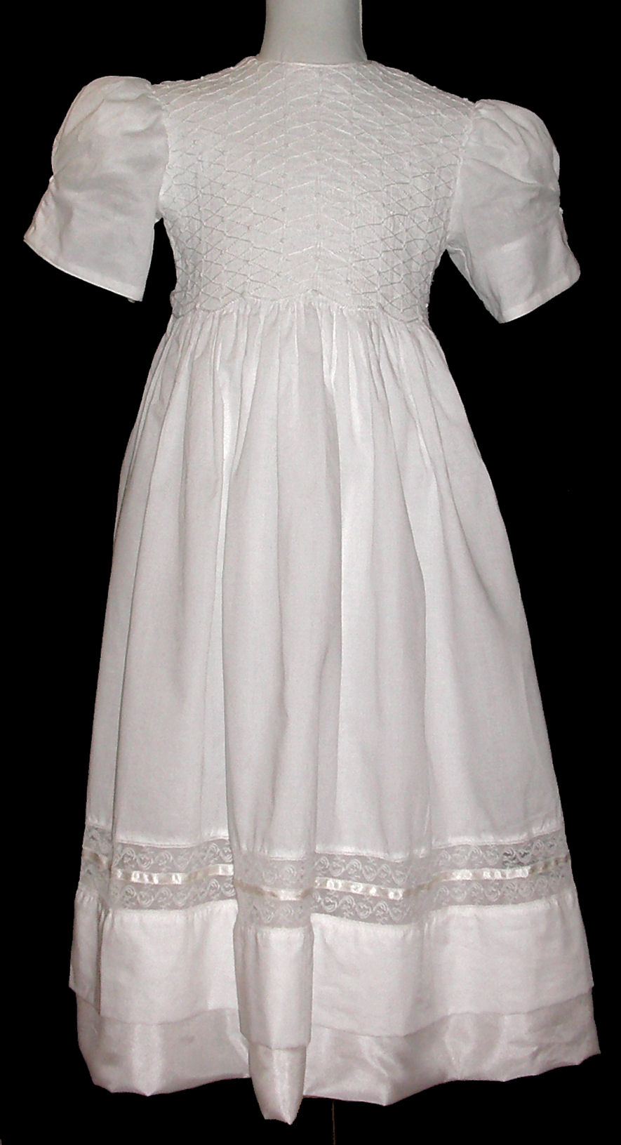 Hand Smocked Dress – First Eucharist (formerly Communion) – Lynne _ FREE Shipping Sz 6 to 10