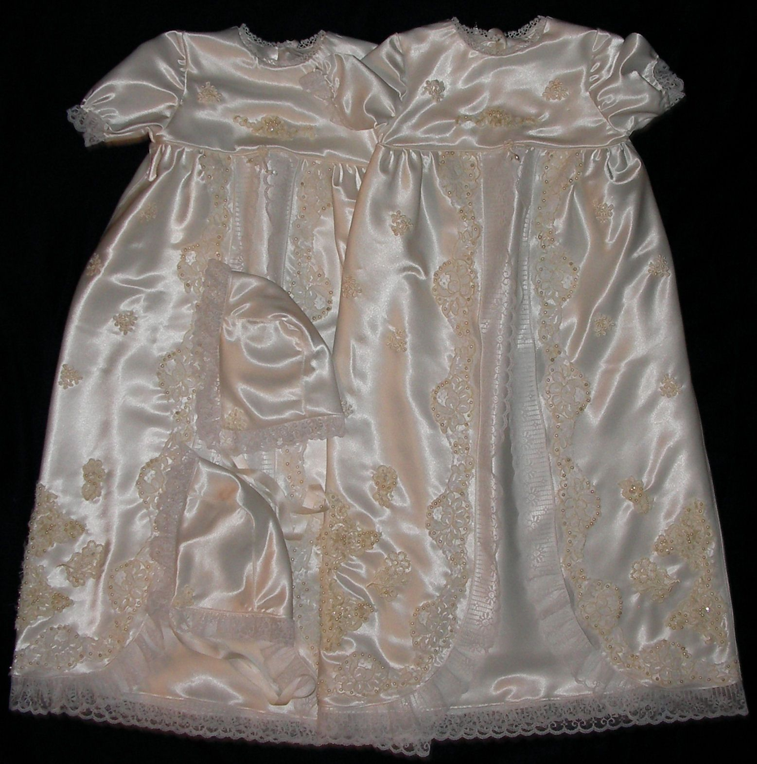 Beaded Christening Gown - Phyllis _ FREE Shipping Sz 6M