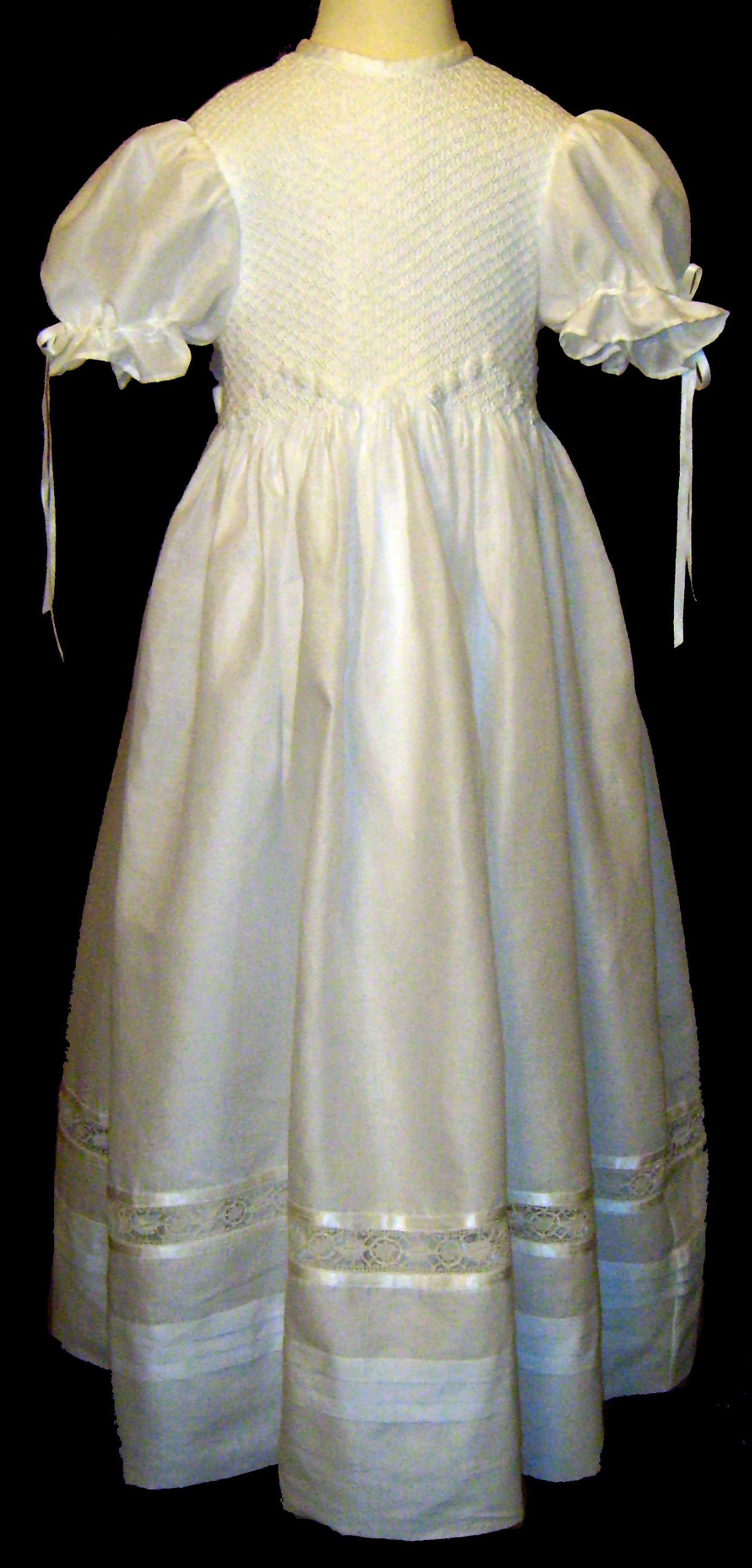 Hand Smocked Dress- First Eucharist (formerly Communion) - Socorro_ FREE Shipping Sz 6 to 16