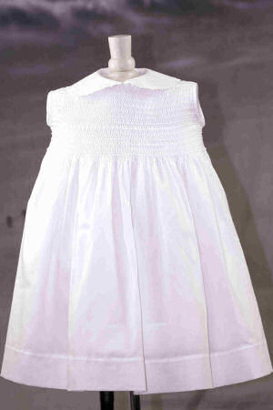 White Hand Smocked Bodice Dress  - Tirzah_ FREE Shipping Sz 6 to 10