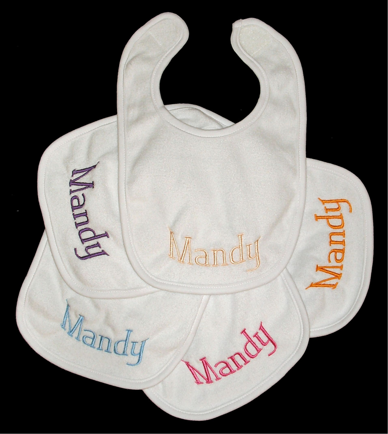 Machine Embroidered _ Baby's Bib _ Mandy