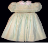 Dress With Hand Smocked Insert - 078 _ FREE Shipping Sz 1- 9