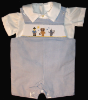The Wizard Boys Shortall - Romper _ Picture Smocking Insert Boys Romper Shirt Set FREE Shipping