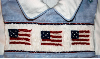 US Flag Boys Blue Shortall _Picture Smocking Insert - Shirt Set FREE Shipping